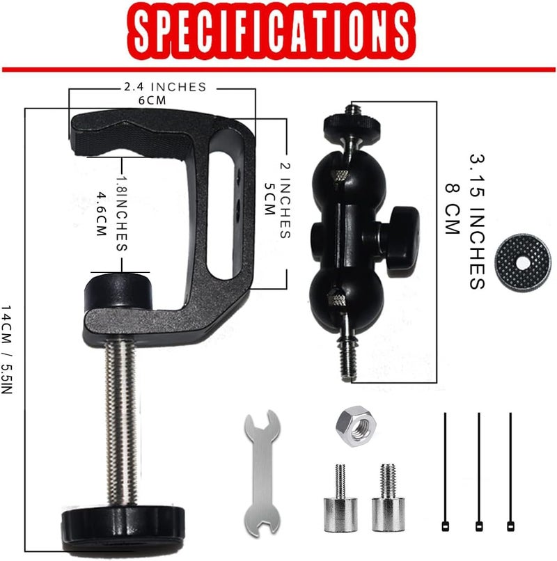 2-Be-Best Mini Projector Mount, Articulating Clamp Mount, 360 Flexible, Compatible with Projector, Camera, LED Light, 1 Year Warranty - Image 3